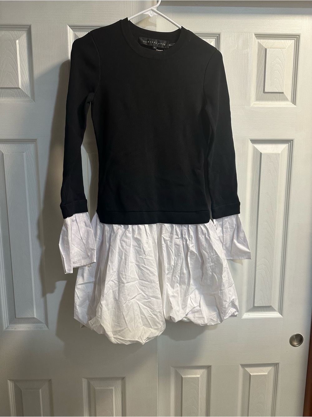 Endless Rose Black & White Layered Mini Dress